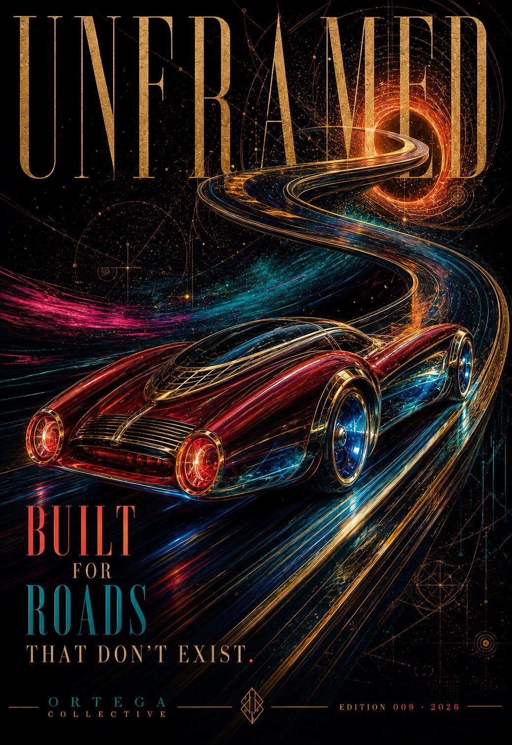 Built for Roads That Don’t Exist, an original Ortega Collective artwork